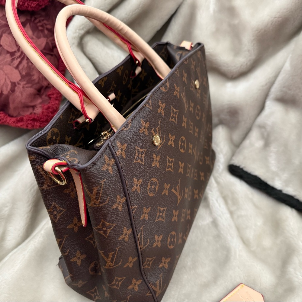 Inspired Dark Brown Monogram Tote - Picture 3 of 8